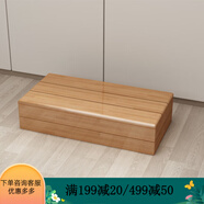 丘林瑟楠竹凳子腳踏板沙發(fā)臺階凳廚房防滑腳踩墊增高凳子辦公室腳踏凳 80x30x20【防水清漆色】 (側加固
