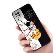 夢逸軒適用小米Redmi 10A磨砂紅米10a手機套紅米1OA軟殼硅膠全包防摔保護殼薄男女情侶時尚潮  太空人（簡約單殼款）XW