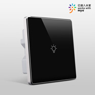 喜尚居 智能開(kāi)關(guān)接入Mi家TM雙平臺觸摸開(kāi)關(guān)2.5D弧面面板可場(chǎng)景聯(lián)動(dòng)ZK214 觸控黑色一開(kāi)86鋁合金邊框 WIFI雙平臺零火版