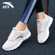 安踏（ANTA）跑步鞋女鞋2025冬季新款網(wǎng)面透氣緩震回彈女子跑鞋輕便運動(dòng)鞋 藕灰5523 37.5