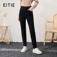 愛(ài)特愛(ài)（EITIE）高腰保暖顯瘦羽絨褲百搭通勤小腳褲冬季新款休閑褲長(cháng)褲D2205005 黑色20 2XL 175