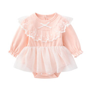 昕月琪女?huà)肱琅婪殞毎ㄈ箣雰喝棺酉募具B體春秋童裝幼兒衣服嬰童服裝 粉色 3M-(59cm)