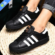 阿迪達斯（adidas）三葉草男鞋女鞋情侶款金標經(jīng)典低幫板鞋小白鞋運動 EG4959情侶款/黑色金標 42