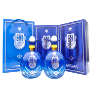 百年坑道42度臺(tái)灣風(fēng)味高粱酒濃香型500mL典藏高粱白酒禮盒裝糧食釀造 藍(lán)色禮盒2瓶裝
