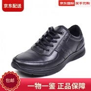 愛步（ECCO）男鞋牛皮系帶運(yùn)動(dòng)戶外鞋百搭休閑皮鞋11564511614 黑色511564 39