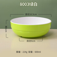 聚廚優(yōu)品A5密胺碗筷米飯碗仿瓷快餐湯碗粥碗韓式餐具塑料碗商用大號泡面碗 韓式碗【綠白8003】 無規(guī)格