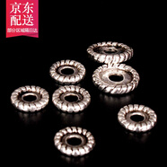 彩荷  DIY藏銀絞絲隔片佛珠齒輪墊片手鏈?zhǔn)执滹椘?直徑6mm一片