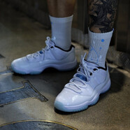 耐克（NIKE）Air Jordan 11 Low aj11 低幫男女水泥灰康扣黑紅運動(dòng)休閑籃球鞋 AV2187-117/528896-117 白藍 36 GS