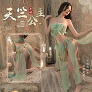 霏慕性感古風(fēng)漢服情趣內衣女純欲戰袍qqny制服套裝激情誘惑床上衣服 天竺公主【頭紗+抹胸+分片綁裙+T褲】