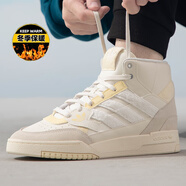 阿迪達(dá)斯（adidas）高幫板鞋 夏季新款舒適保暖運(yùn)動(dòng)鞋時(shí)尚潮流滑耐磨休閑鞋 【高幫保暖】漢玉白/淺灰/嫩黃 39 （內(nèi)長(zhǎng)240mm）