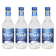 漢拿山韓國(guó)原裝進(jìn)口21%vol漢拿山燒酒360ml瓶裝燒酒 漢拿山21度375ML*4瓶