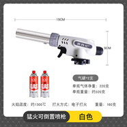 凱瑪仕噴火槍噴槍火烤槍手持噴頭燒豬毛烘焙卡式氣罐打火點(diǎn)炭點(diǎn)火器家用 【可倒置白色噴槍】+2瓶耗材