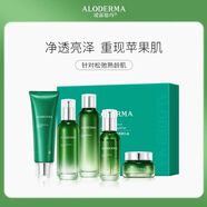 璦露德瑪璦露德瑪蘆薈凈澤亮顏保濕緊致五件套裝補水保濕精華提亮肌膚禮盒 亮顏五件套