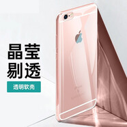 恒壕用 適用蘋果6s手機殼 蘋果6/6plusiphone6Splus防摔殼薄透明硅膠軟殼 透明軟殼+非全屏鋼化膜 5.5英寸-蘋果6P/6sPlus