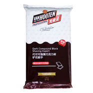 嘉利寶巧克力粒 進(jìn)口黑白巧牛奶可可脂巧克力幣可可豆慕斯蛋糕烘焙 梵豪登代可可脂黑磚1kg