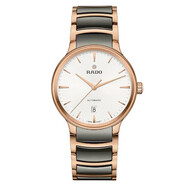 雷達（RADO）瑞士手表晶萃系列自動機械表男女款情侶表時尚簡約休閑腕表 白盤+間金表帶 R30017012