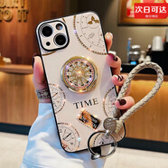 Olive Leaf適用蘋果14手機(jī)殼iPhone12pro的保護(hù)套11max新款x女款3xr高端鑲鉆iphone11 【摩卡金】卡其皮繩扣＋掛繩黑卡 6/6s