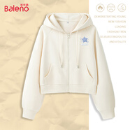 班尼路（Baleno）短款連帽衛(wèi)衣外套女2025年春秋季百搭休閑時(shí)尚款開衫親膚透氣上衣
