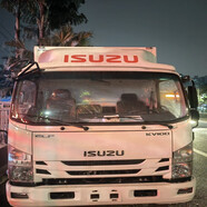 桐汝壁蔻均縷五十鈴慶鈴貨車KV100KV600車貼紙貼尾門標(biāo)志貨箱標(biāo)牌字標(biāo)原 前電鍍ISUZU品牌