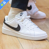 耐克（NIKE）男鞋春季新款COURT低幫運動鞋休閑鞋防滑耐磨板鞋BQ4222 CQ9246-100/皮面 經典白黑 44