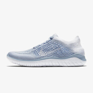 耐克（NIKE）赤足女鞋 Free Run 2018 輕量柔軟回彈緩沖女士跑步運動(dòng)鞋 藍白/942839-402 39 /US8