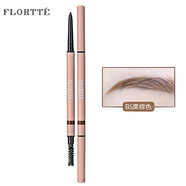 花洛莉亞（FLORTTE）雙頭細眉筆細頭不易脫色野生眉女學(xué)生情人節(jié)禮物初學(xué)者彩妝 B5#栗棕色