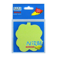 N次貼(stickn) 軋型便條貼紙記事百事貼便利貼 76*76mm 40張/本 蘋(píng)果樹(shù)型-熒光綠35039
