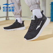 鴻星爾克（ERKE）運(yùn)動(dòng)鞋男耐磨減震防滑休閑男鞋鞋戶外男士日常戶外跑步鞋子慢跑鞋 正黑/正白（網(wǎng)面） 39