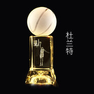 初凝（CHUNING）三八節生日禮物男生送男友兄弟定制水晶籃球星紀念品擺件女生禮品 杜蘭特投籃（電池款）