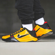 耐克（NIKE）Zoom Kobe 5 ZK5 科比5代湖人實戰(zhàn)男女運(yùn)動籃球鞋 CD4991-700 李小龍 黑黃 42.5