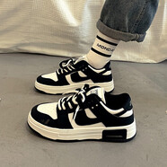 GUQIAN女鞋爆火厚底休閑運動(dòng)鞋女夏季港風(fēng)2025新款小眾百搭跑步小鞋 黑色 40 (250mm)