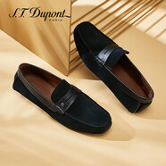 S.T.Dupont都彭男士休閑豆豆鞋商務(wù)開(kāi)車(chē)鞋反絨牛皮透氣舒適樂(lè )福鞋 E26215210 E26215210（黑色） 38