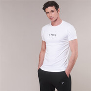 ARMANI/阿瑪尼 EA 鷹標(biāo)修身內(nèi)搭男士短袖圓領(lǐng)T恤 111267 CC715 白色4710 M