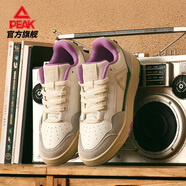匹克態(tài)極畫(huà)報板鞋男2025秋季新款休閑鞋百搭時(shí)尚板鞋女情侶板鞋運動(dòng)鞋 米白/紫【女款】 38