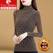 皮爾卡丹（pierre cardin）37度恒溫加絨加厚蕾絲打底衫女秋冬洋氣內搭高領(lǐng)小衫春秋百搭秋款 德絨肌底衣  加絨 加厚 2XL 建議118 128斤