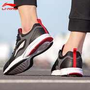 李寧男鞋跑步鞋新款運動(dòng)鞋子休閑透氣減震跑步運動(dòng)鞋 標準黑/霧霾灰 41