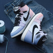 耐克（NIKE）休閑鞋男鞋aj夏季新款運(yùn)動(dòng)鞋Air Jordan 1 High AJ1喬1高幫籃球 DX0054-805白紫漸變 41