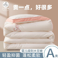 紅豆A類(lèi)抗菌大豆纖維被子春秋被冬被棉被褥加厚四季通用被芯家用雙人 升級抗菌-嬰兒粉 2.0*2.3加厚冬被/約10斤