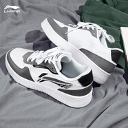 李寧板鞋男鞋秋冬新款低幫增高情侶經(jīng)典百搭潮流滑板鞋透氣運動(dòng)休閑鞋 鯊魚(yú)灰/標準白【店內熱售】 42 (265mm)