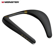 魔聲（Monster）Boomerang 掛脖式藍牙音響低音炮便攜式頸掛式音箱大音量環(huán)繞立體 黑金色
