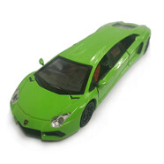 加長(cháng)路虎合金車(chē)模仿真迷你模型兒童小汽車(chē)合金回力聲光四開(kāi)門(mén)模型車(chē)男孩擺件玩具車(chē) 加長(cháng)蘭博基尼-綠色