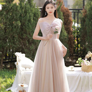 Yoifoy姐妹裙高級感夏季新款長裙女小個子仙氣禮服出租顯瘦高級感伴娘服 C款 新款出租 2XL