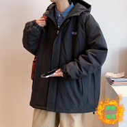 Foss Phil 棉衣男士春季新款沖鋒棉襖晉江棉服夾棉加厚外套男港風(fēng)上衣服 JKCY-MY9080黑色 2XL
