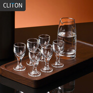 CLITON白酒杯分酒器100ml酒具套裝茅臺一口小酒杯刻度分酒壺酒盅1壺6杯