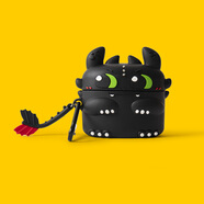 韻寧 適用airpods保護(hù)套airpods pro耳機(jī)套airpods3硅膠軟殼蘋(píng)果耳機(jī)殼卡通三代 蘋(píng)果Airpodspro【黑色卡通龍】