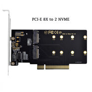 FVH PCIe X16 x8轉(zhuǎn)2拆分NVMe M.2 NGFF SSD磁盤陣列卡VROC轉(zhuǎn)PCIE X8(雙SSD)