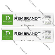 倫布蘭特（Rembrandt）美國進(jìn)口Rembrandt含氟強效去漬亮白薄荷味牙膏 綠色潔白 99.2g 1支