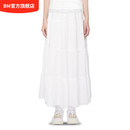 BM長(zhǎng)裙半身裙女2025新款夏季時(shí)尚洋氣a字裙子夏季白色百褶裙蛋糕裙 白色長(zhǎng)款【裙長(zhǎng)88cm】 均碼