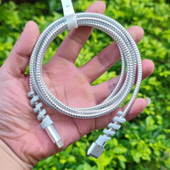 蘋果Macbook M2 M3 M4 Pro數(shù)據(jù)線保護(hù)套30/35/70W電源Air充電器殼 2米電鍍銀纏繞線+螺旋保護(hù) 適用蘋果筆記本30W