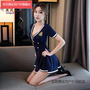 亞百鹿直播間性感連衣裙夏季時尚顯瘦技師服氣質(zhì)包臀夜場工作服夜店女裝 藏青色 L